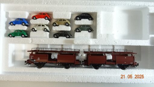 Märklin H0 46128 Autotransportwagen-Paar Off 52/Epoche III der DB in OVP PR7845 – Bild 3