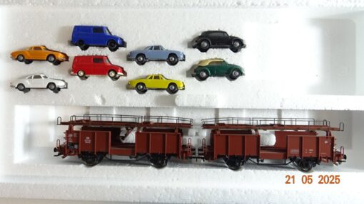 Märklin H0 46132 Doppel-Autotransporter mit 8 PKW´s der DB in OVP PR7864 – Bild 3