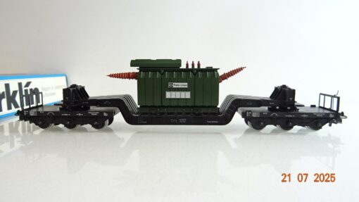 Märklin H0 4617 Tiefladewagen mit Trafo der DB in OVP PR9178 – Bild 3