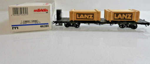 Märklin H0 46281 Flachwagen mit Kistenladung Lanz in OVP C594