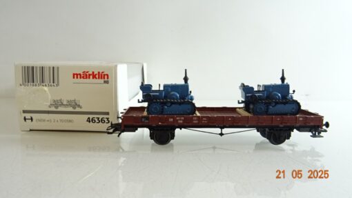 Märklin H0 46363 Rungenwagen mit 2 Raupenschlepper der DB in OVP PR7911
