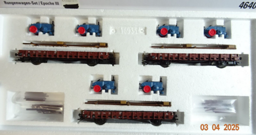 Märklin H0 46400 Rungenwagen-Set/Epoche III der DB in OVP PR6886 – Bild 3