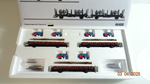 Märklin H0 46400 Rungenwagen-Set/Epoche III der DB in OVP PR6886
