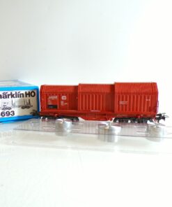 Märklin H0 4693 Teleskophaubenwagen mit Stahlrollen der DB in OVP BH1427