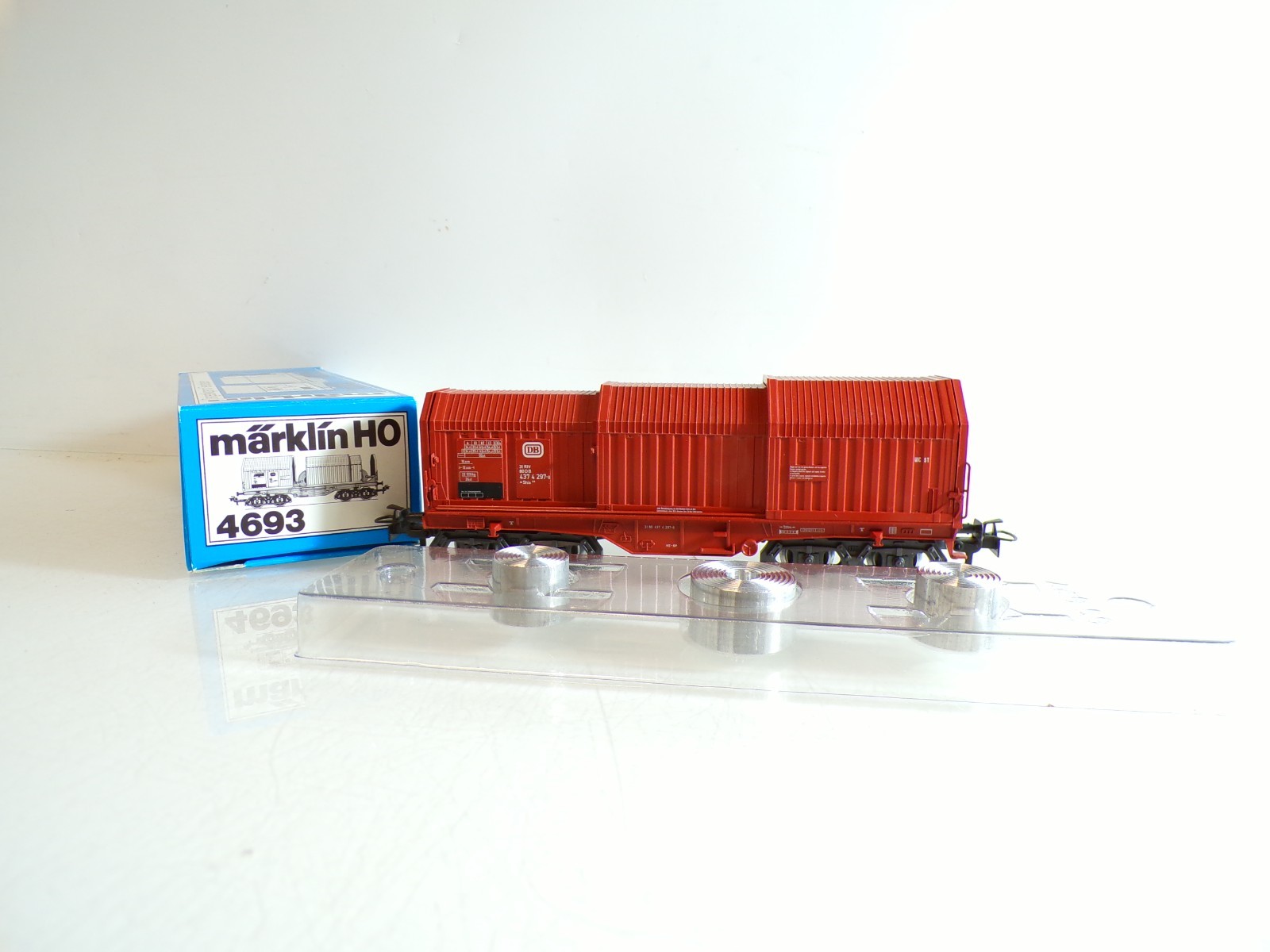 Märklin H0 4693 Teleskophaubenwagen mit Stahlrollen der DB in OVP BH1427