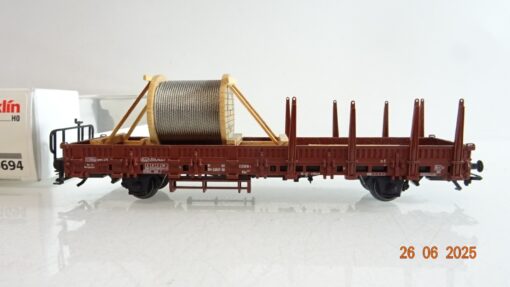 Märklin H0 4694 Rungenwagen mit Ladung der DB in OVP PR8721 – Bild 3