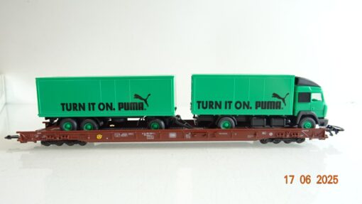 Märklin H0 4843 Niederflurwagen mit LKW Puma der DB in OVP PR8458 – Bild 3