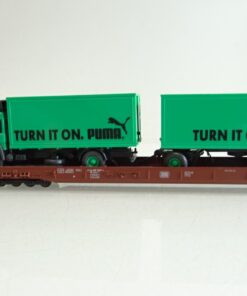 Märklin H0 4843 Niederflurwagen mit LKW Puma der DB in OVP PR8458