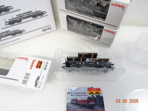 Märklin H0 48742 Schwerlastwagen-Set 3 tlg. der DB  in OVP PR5690 – Bild 3