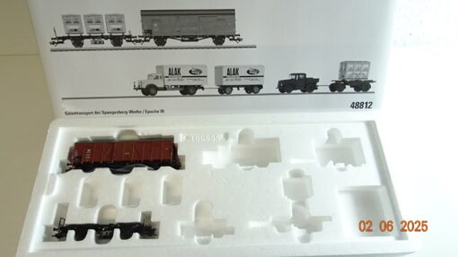 Märklin H0 48812 Gütertransport Spangenberg ohne LKW/Ladung der DR in OVP PR8153