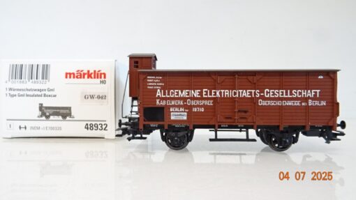 Märklin H0 48932 gedeckter Güterwagen Allg. Elektr.-Ges. der DR in OVP PR8869