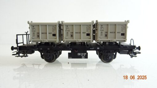 Märklin H0 48943 Behältertragwagen von Haus zu Haus der DB PR8578 o.