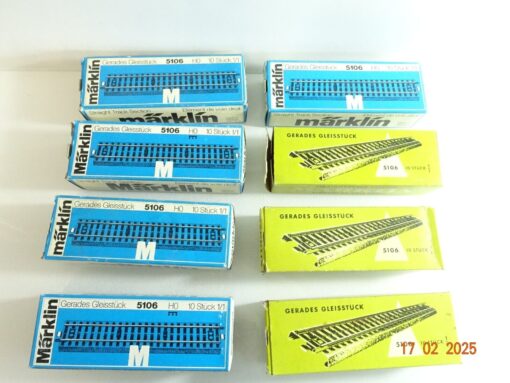 Märklin H0 5106 Konvolut gerades Gleis ca. 80Stück siehe Foto in OVP CK6039