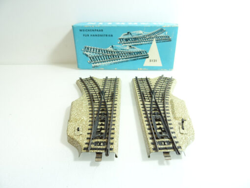 Märklin H0 5121 M-Gleis Weichenpaar für Handbetrieb in OVP CK550