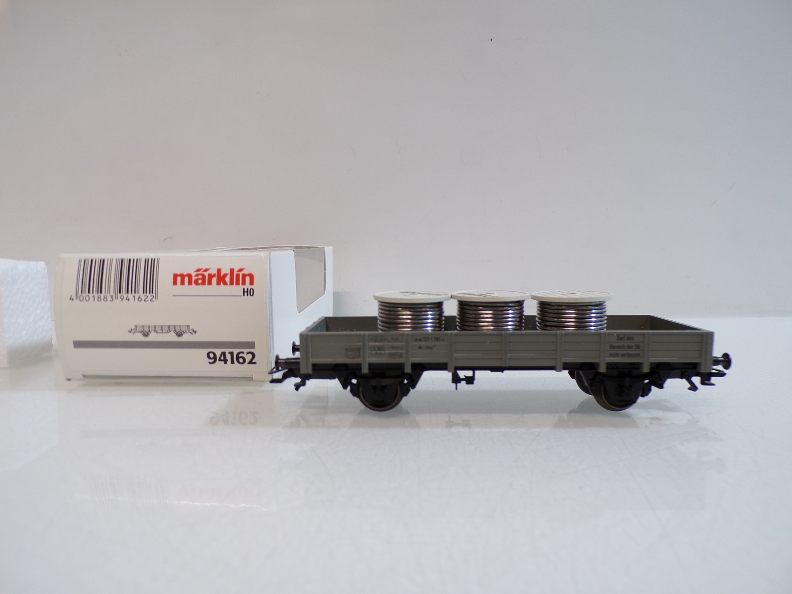 Märklin H0 94162 Niederbordwagen mit Lötzinn der DB in OVP BH1858