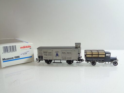 Märklin H0 AC Museumswagen 1996 Papier-Fabrik Salach in OVP F734