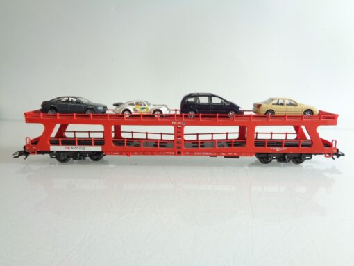Märklin H0 Autotransportwagen AutoZug mit 4 PKW´s der DB BH684 o. – Bild 3