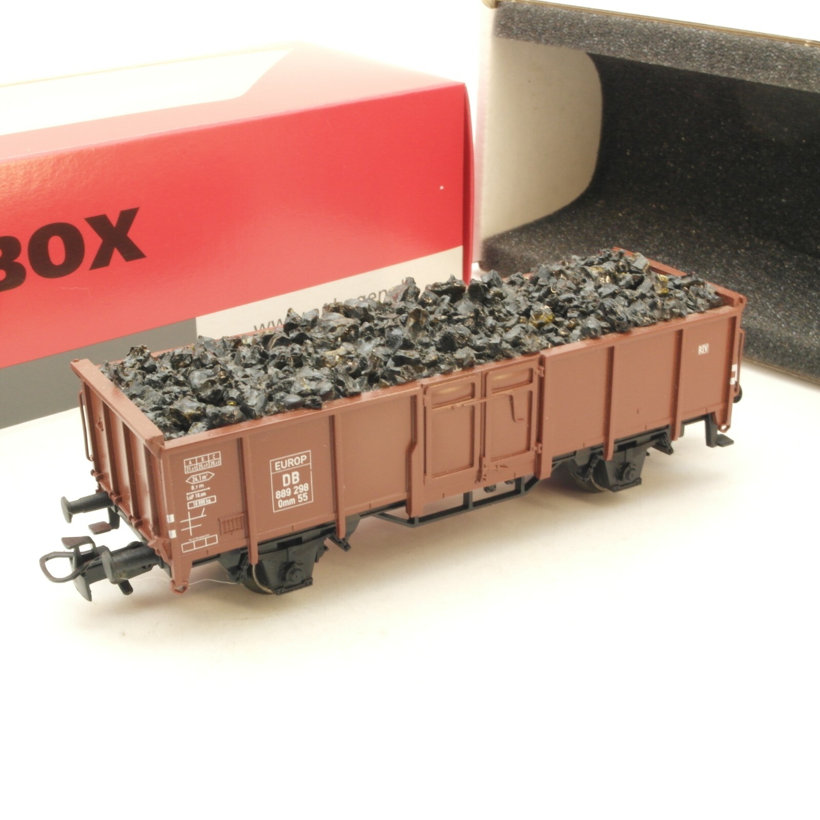 Märklin H0 Hochbordwagen 889 298 mit Ladung der DB in Au Box RG5164 – Bild 3