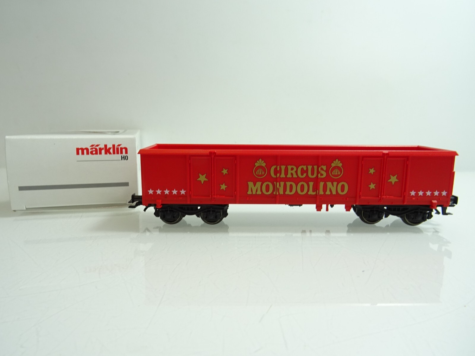 Märklin H0 Hochbordwagen Circus Mondolino in OVP PR 1386 – Bild 3