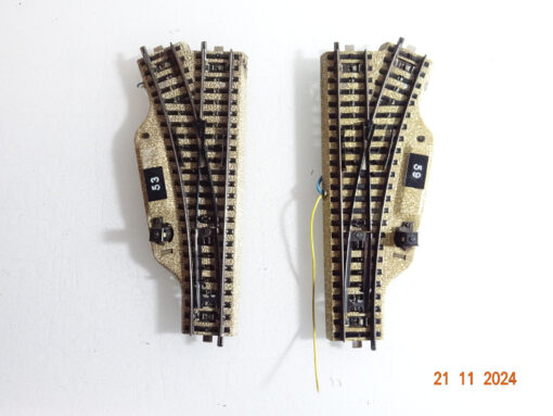 Märklin H0 M-Gleise 5203 5204 Elektro. Weichenpaar siehe Foto CK4269 o.
