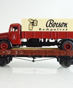 Märklin H0 Niederbordwagen mit LKW Boeson Backpulver der DB PR9367 o.