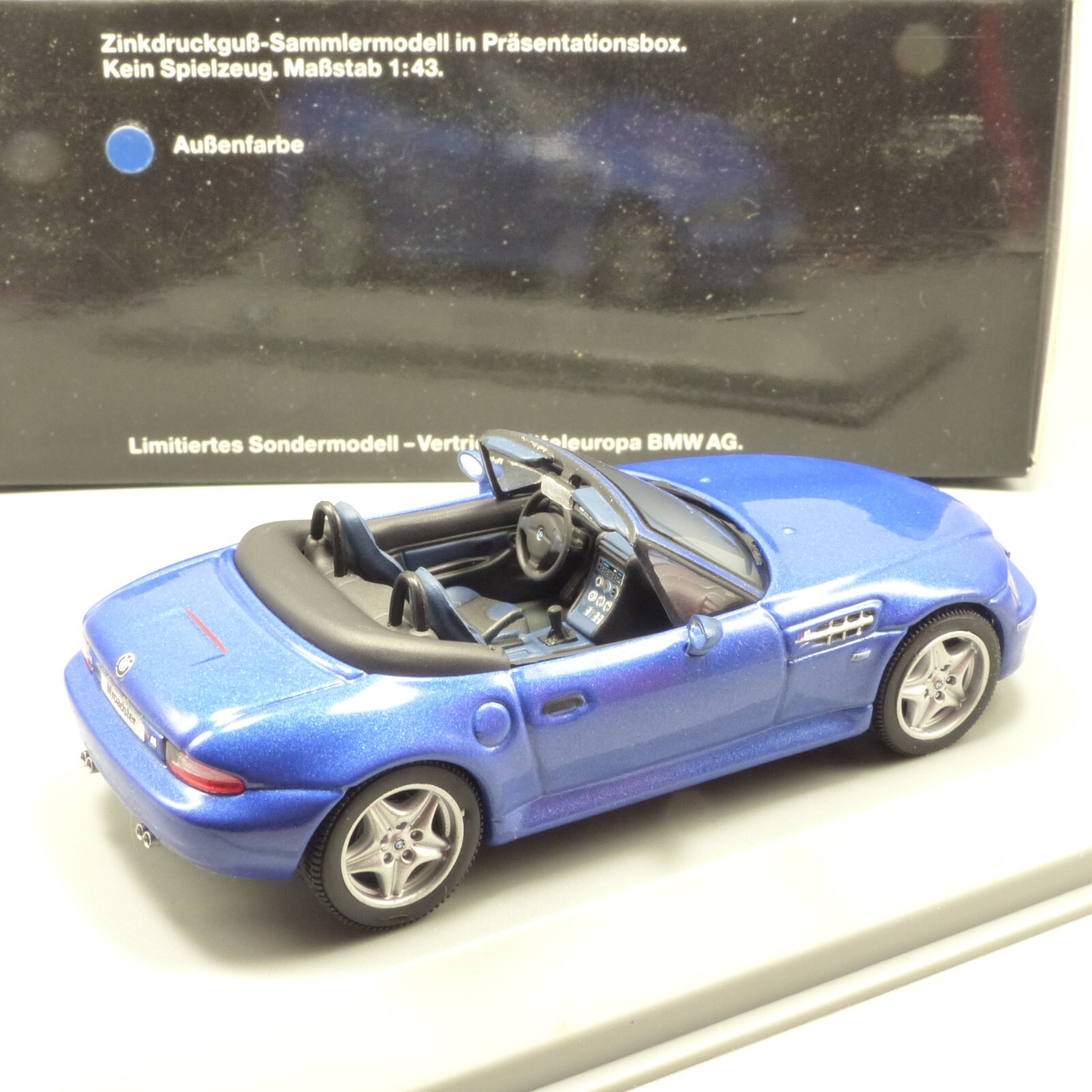 Minichamps 1:43 Limitiertes Sondermodell BMW M roadster metallic in OVP EX4318 – Bild 3