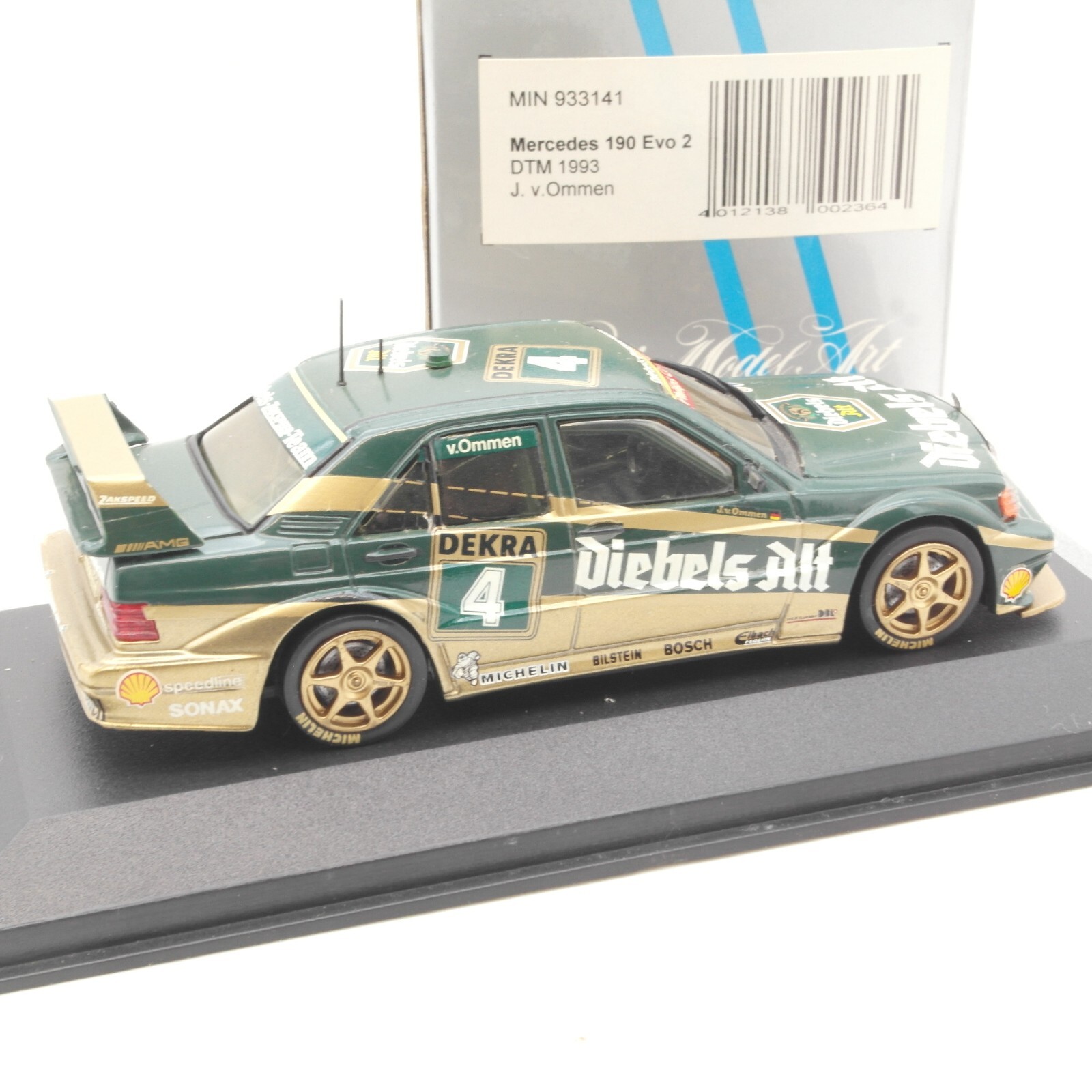 Minichamps 1:43 Mercedes 190 Evo 2 DTM 1993 J. v. Ommen #4 Diebels in OVP RA9381 – Bild 3