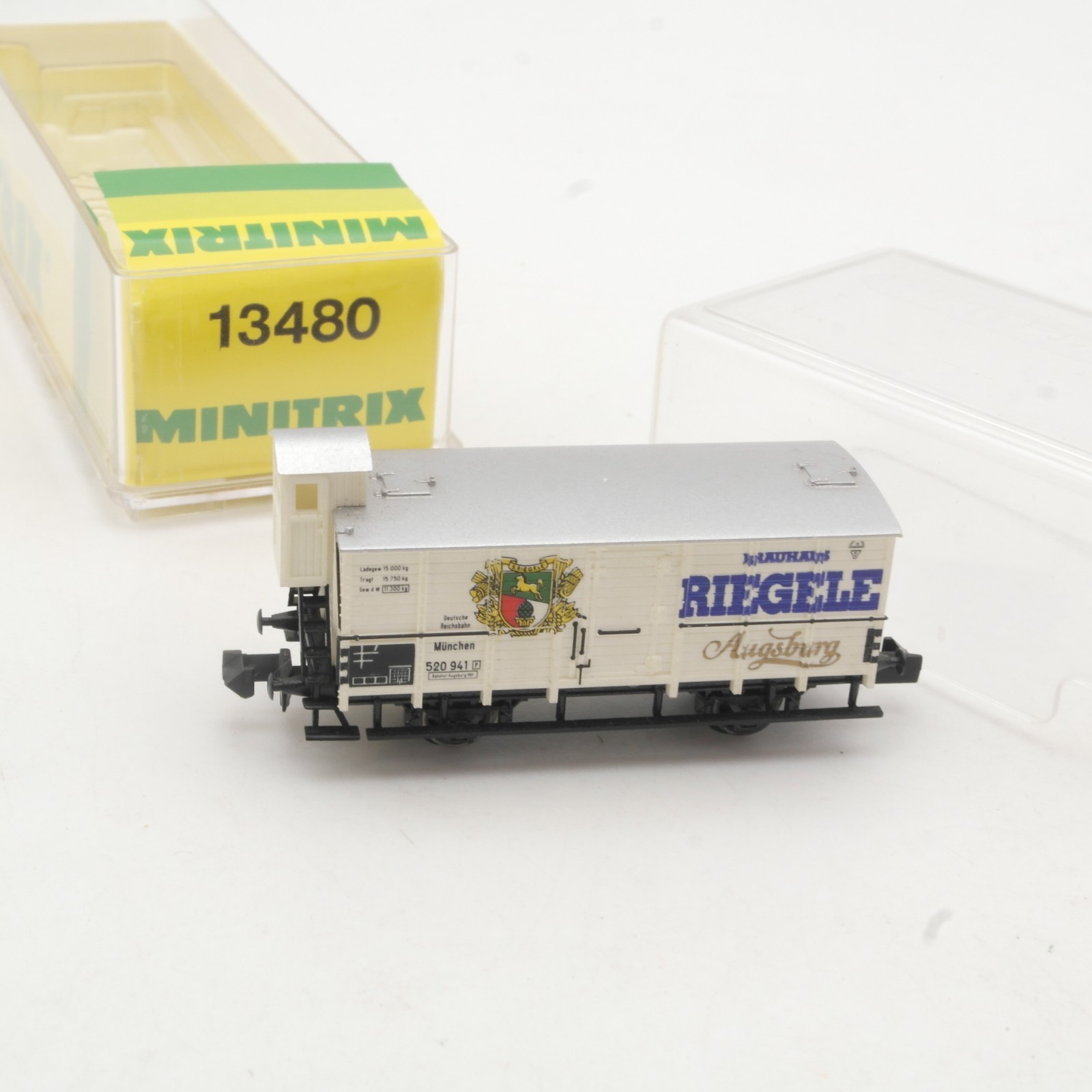 Minitrix N 13480 Güterwagen Riegele der DRG in OVP RR5342
