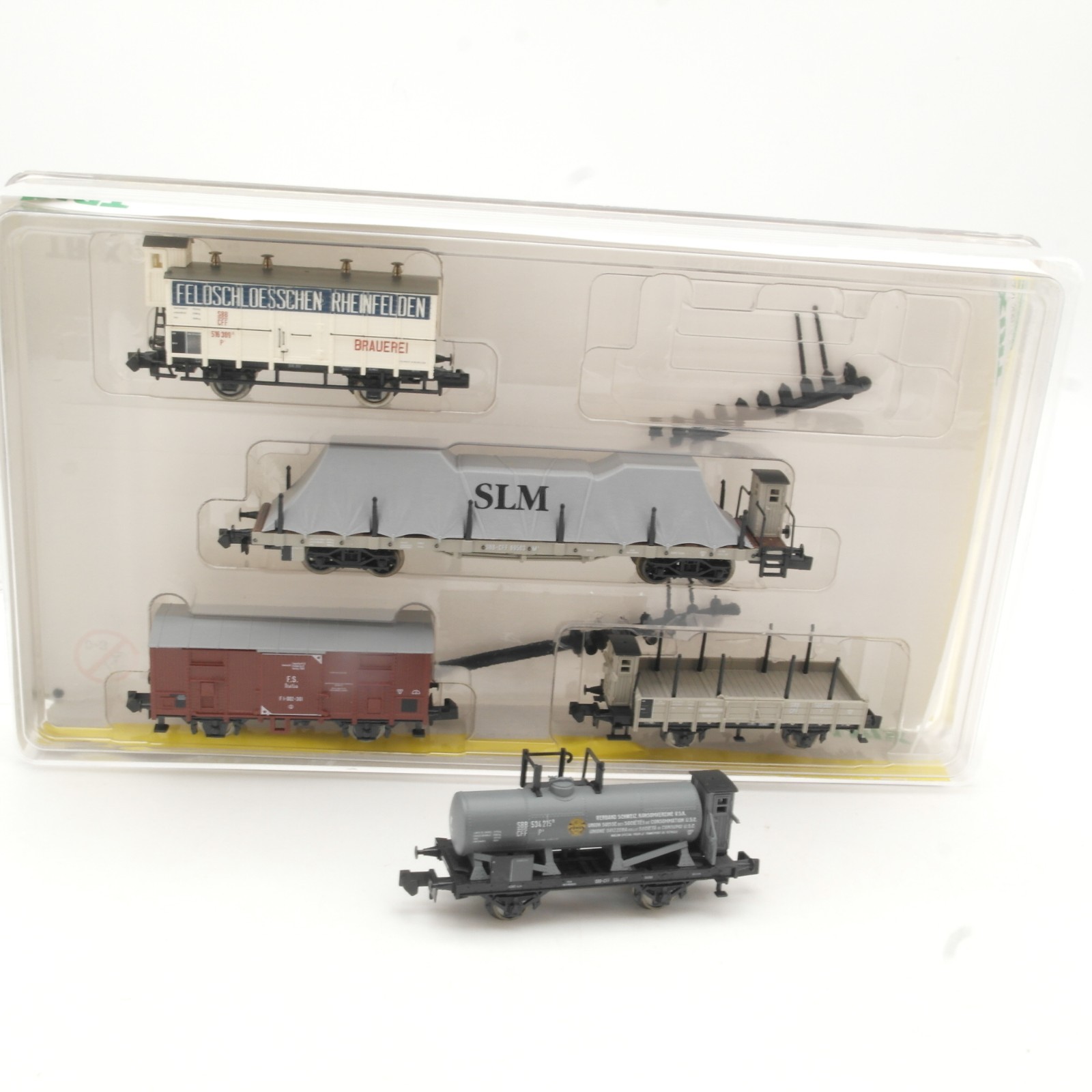 Minitrix N 15122 Set Güterwagen Gotthard 5-teilig der SBB in OVP RR5305 – Bild 3