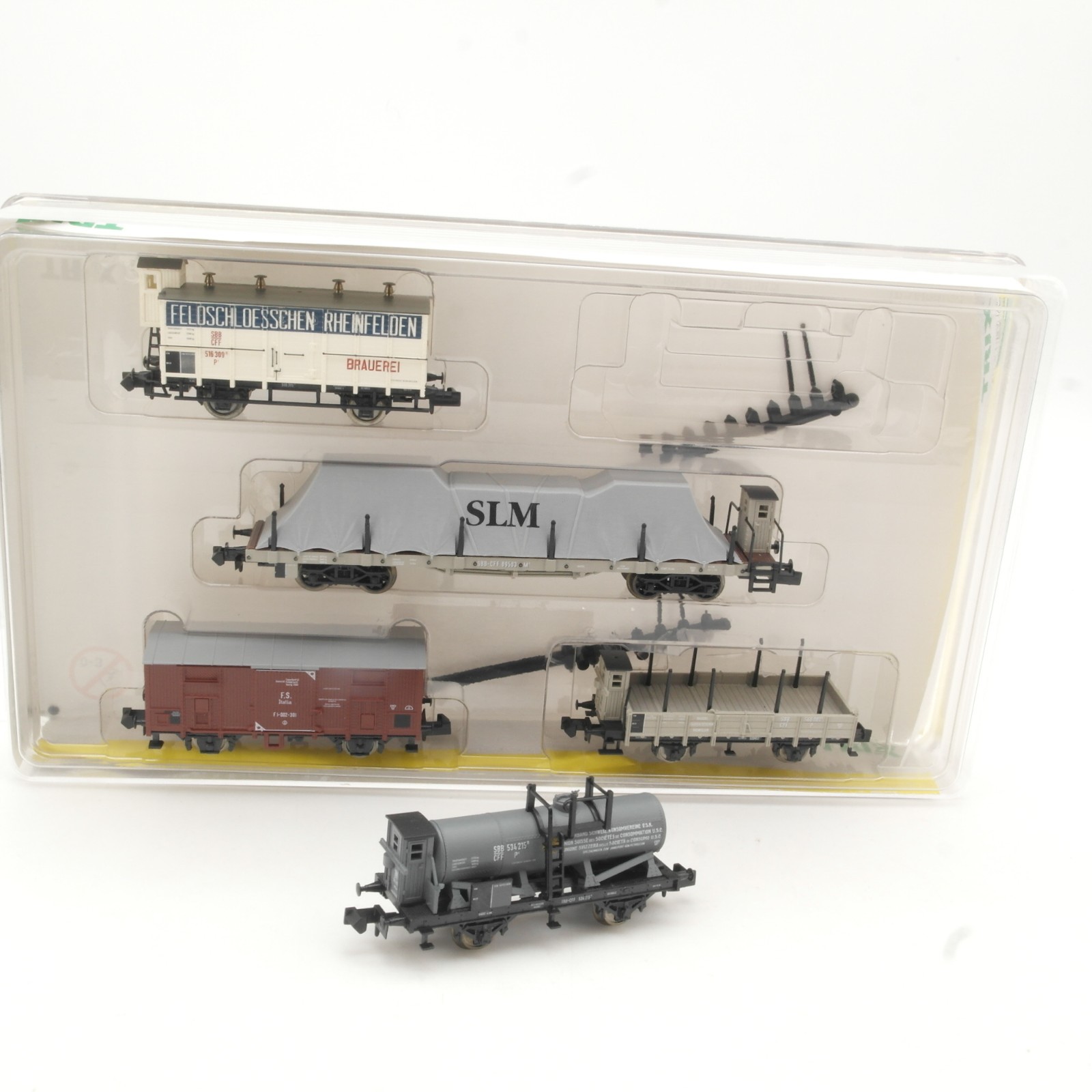 Minitrix N 15122 Set Güterwagen Gotthard 5-teilig der SBB in OVP RR5305