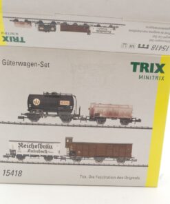 Minitrix N 15418 Güterwagen Set 4 Stück neuwertig in OVP RR3998