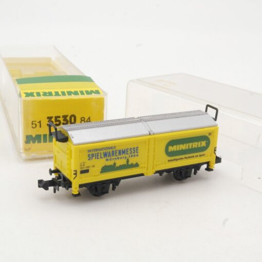Minitrix N 51 3530 83 Hubschiebedachwagen Spielwarenmesse in OVP RR22 – Bild 3