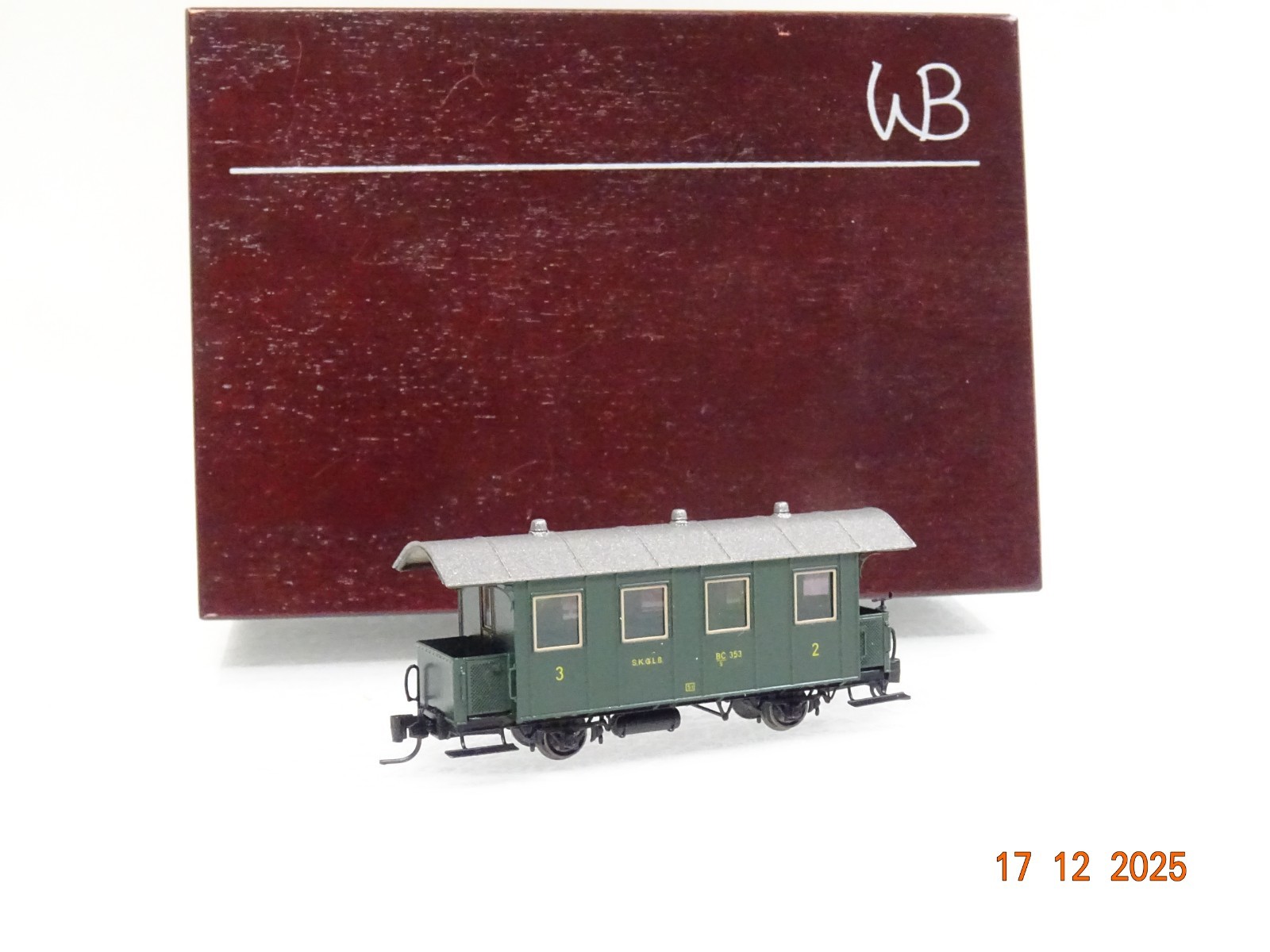 N-tram Spur Nm 6109 Kleinserie Personenwagen 2./3. der S.K.G.L.B. in OVP JL5180