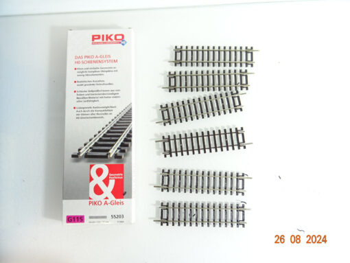 Piko H0 55203 A Gleis gerades Gleis 115mm 6Stück siehe Foto in OVP CK3170