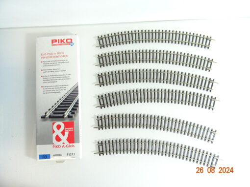 Piko H0 55213 A Gleis gebogenes Gleis r 484mm 6Stück siehe Foto in OVP CK3166