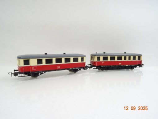 Piko H0 5/6100 + 6504-01 Triebwagen VT 135 mit Beiwagen der DR in OVP JL2990 – Bild 3