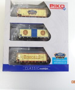 Piko H0 58374 A/B/C gedeckte Güterwagen Set 3 tlg Roncalli der DB in OVP PR5153