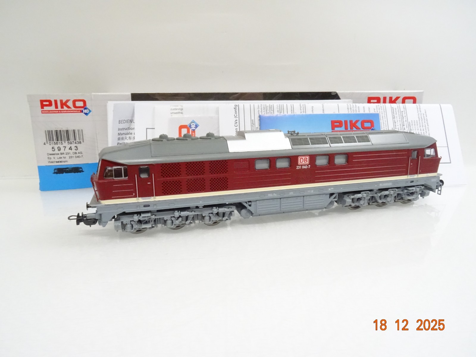 Piko H0 59743 Expert Diesellok BR 231 040-7 der DB Digital in OVP JL5214