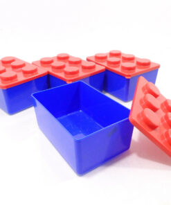 Plast Team 1721 Aufbewahrungsbox in Bausteinstil 4 Stück 16x11x7 cm HS2354 o.