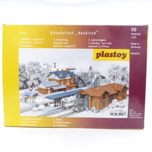 Plastoy H0 Bausatz 1322 Set 5 Gebäudesätze für Bahnhof Neukirch in OVP EX6813 – Bild 3