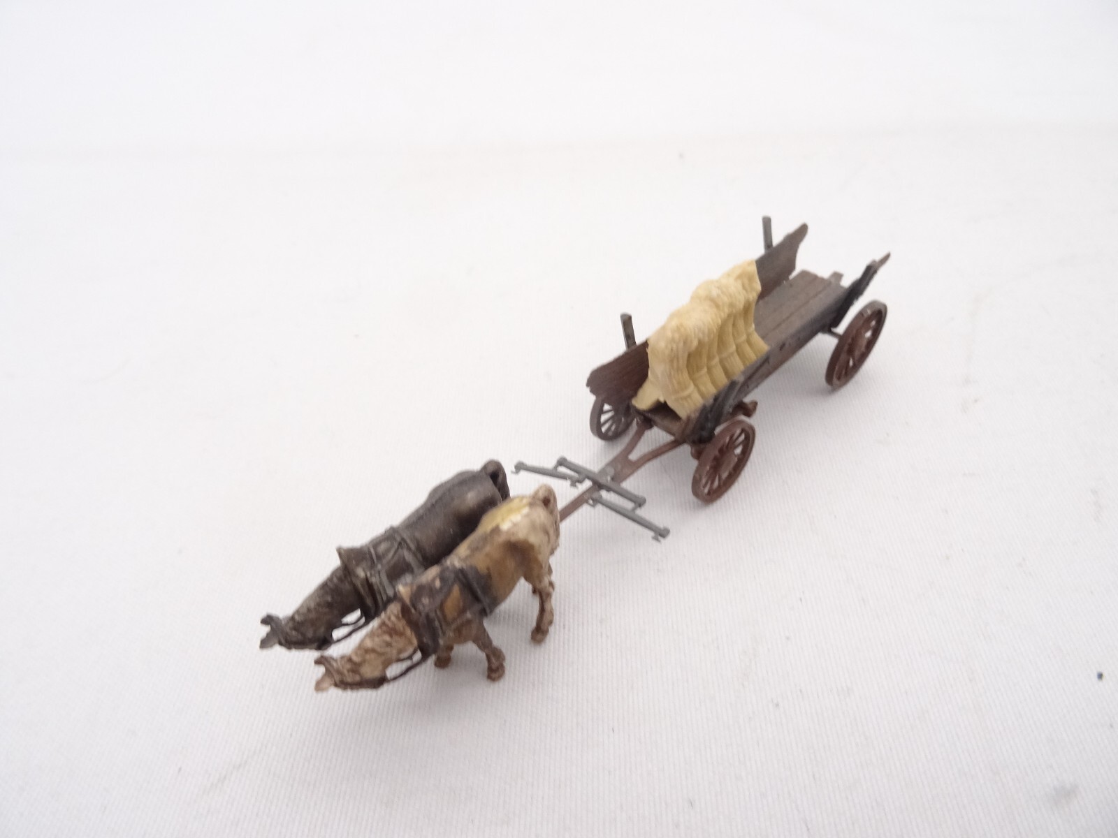 Preiser H0 Gespann mit Anhänger und Ladung RR1948 o. – Bild 3