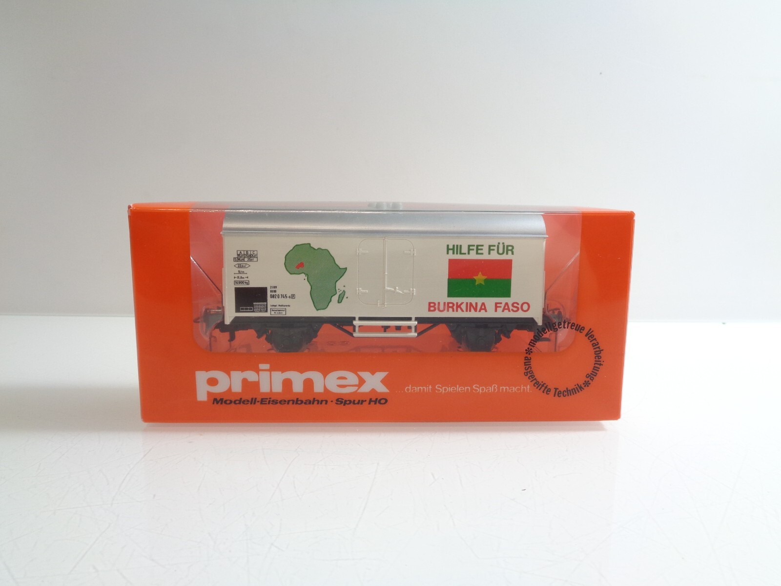 Primex H0 4593 Kühlwagen Hilfe für Burkina Faso in OVP F688