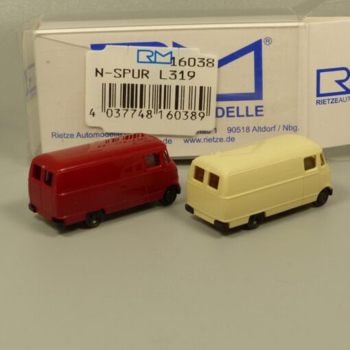Rietze 1:160 16038 MB L319 Kastenwagen neutral 2er-Set in OVP EX6364 – Bild 3