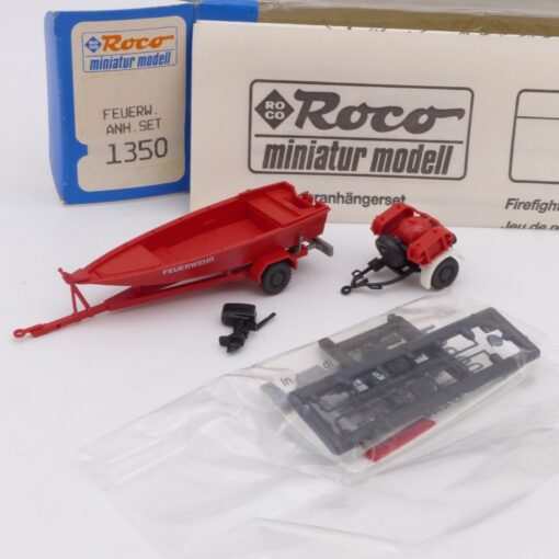 Roco 1:87 1350 Feuerwehr Anhänger-Set in OVP EX6748
