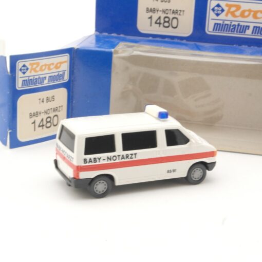 Roco 1:87 1480 VW T4 Bus Baby-Notarzt in OVP QR6650 – Bild 3