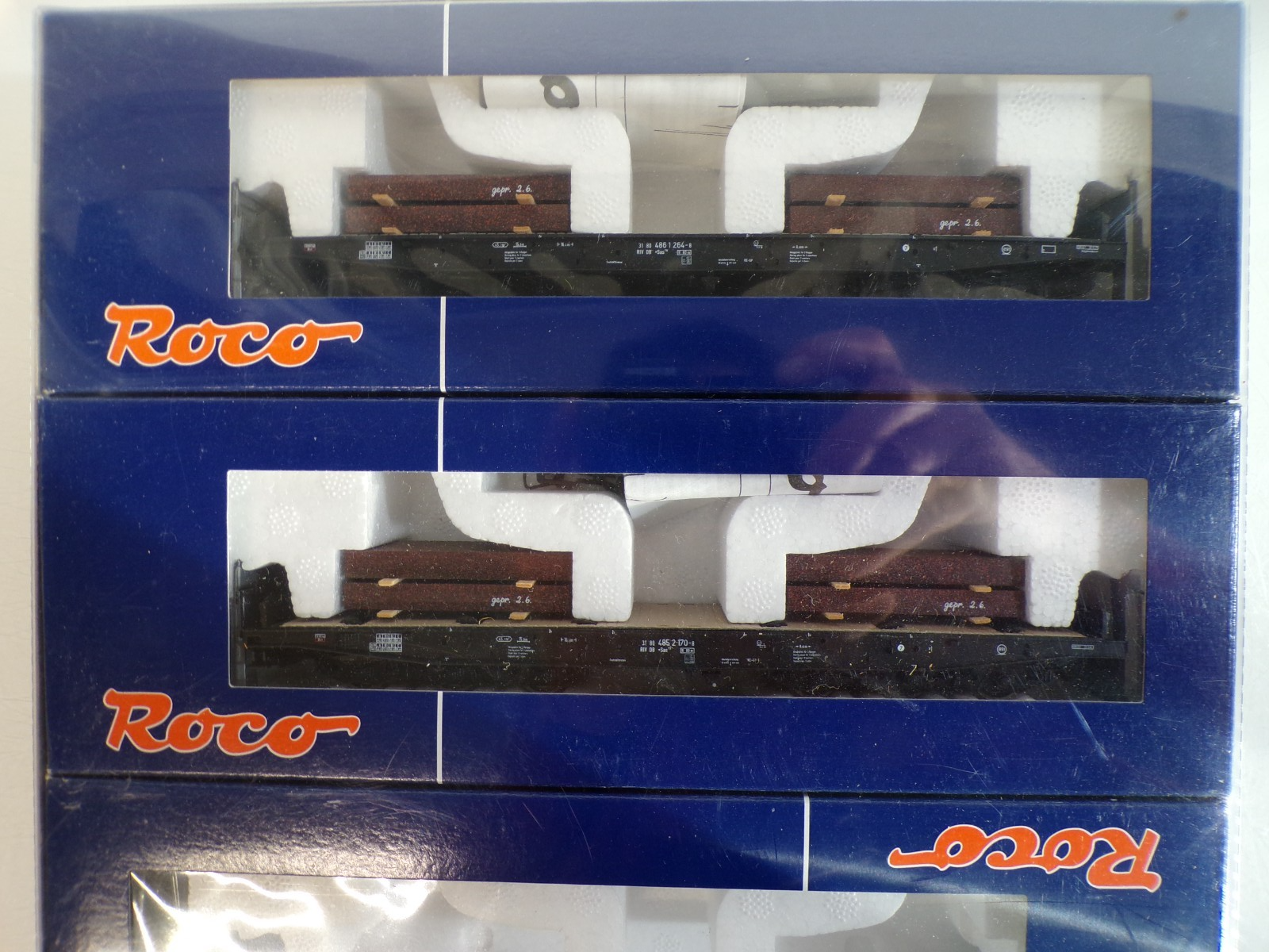 Roco H0 45947 Wagen-Set Schwerlastwagen 2 tlg. der DB in OVP BH1919 – Bild 3