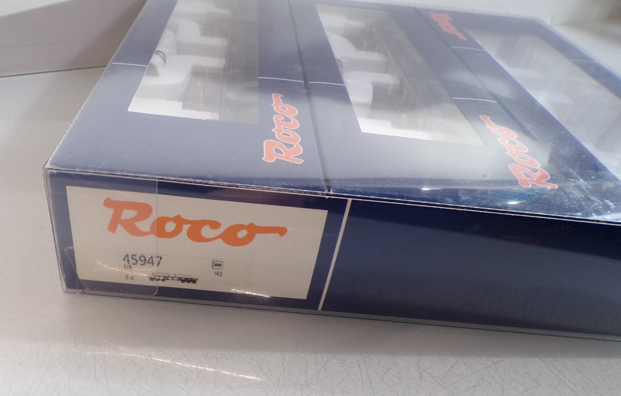 Roco H0 45947 Wagen-Set Schwerlastwagen 2 tlg. der DB in OVP BH1919 – Bild 4