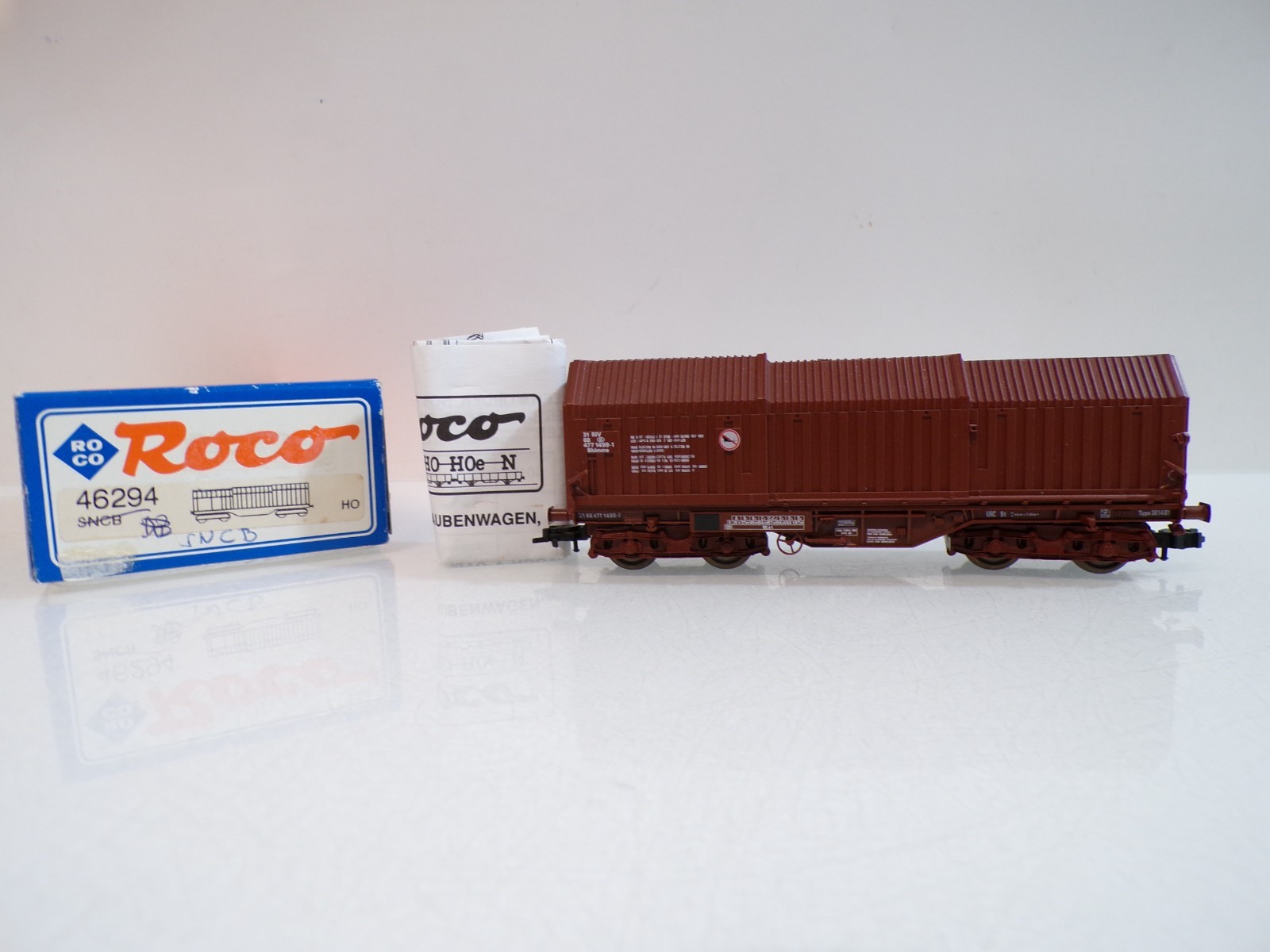 Roco H0 46294 Teleskopschiebedachwagen der SNCB in OVP BH1701