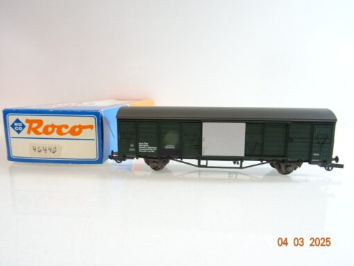 Roco H0 46446 gedeckter Güterwagen Baustoff u. Materialwg. der ÖBB in OVP PR6338