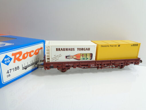 Roco H0 47188 Rungenwagen mit Containerladung der DB in OVP JD6095